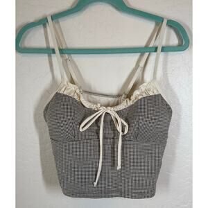 Seamolly Retro Pin-Up Vintage  Gingham Ruffles Tankini Top NEW Large